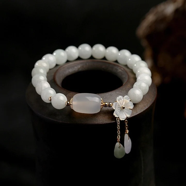 Bracelet en agate perlée