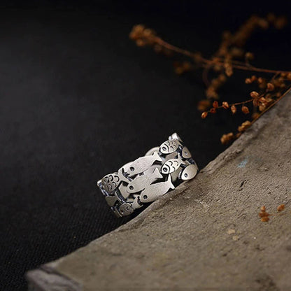 Bague poisson en argent