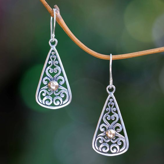 Bague perle creuse vintage